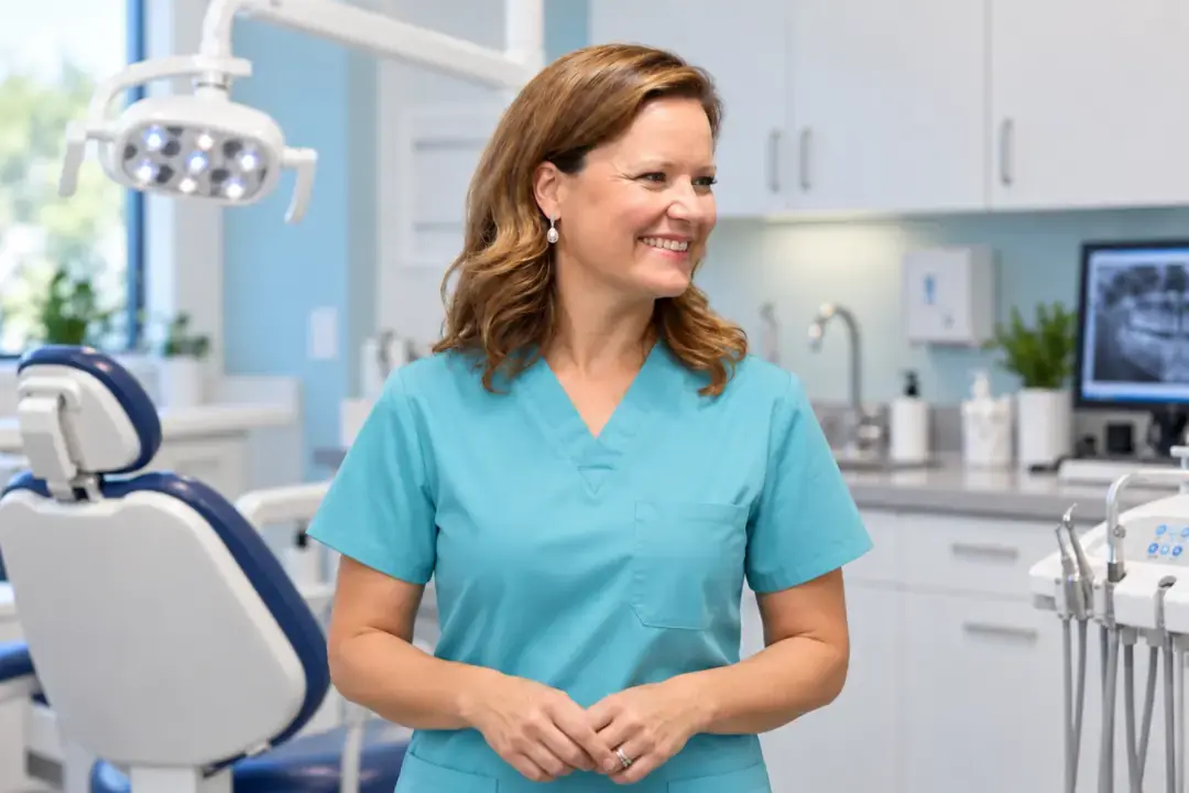 Dra. Guadalupe Caro Callejo en un gabinete dental